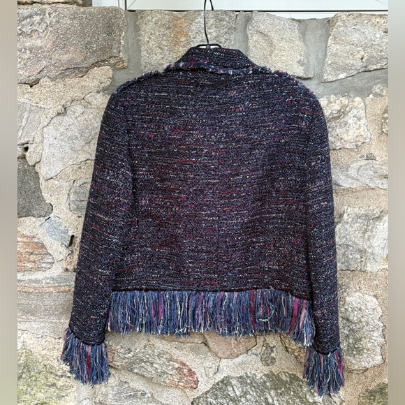 Zara Tweed Fringe Hem Blazer - Picture 12 of 17